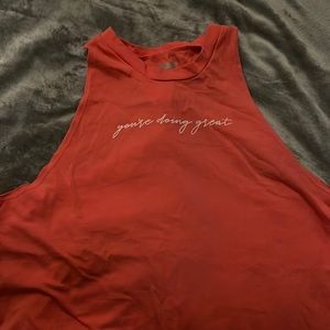 neon pink workout top